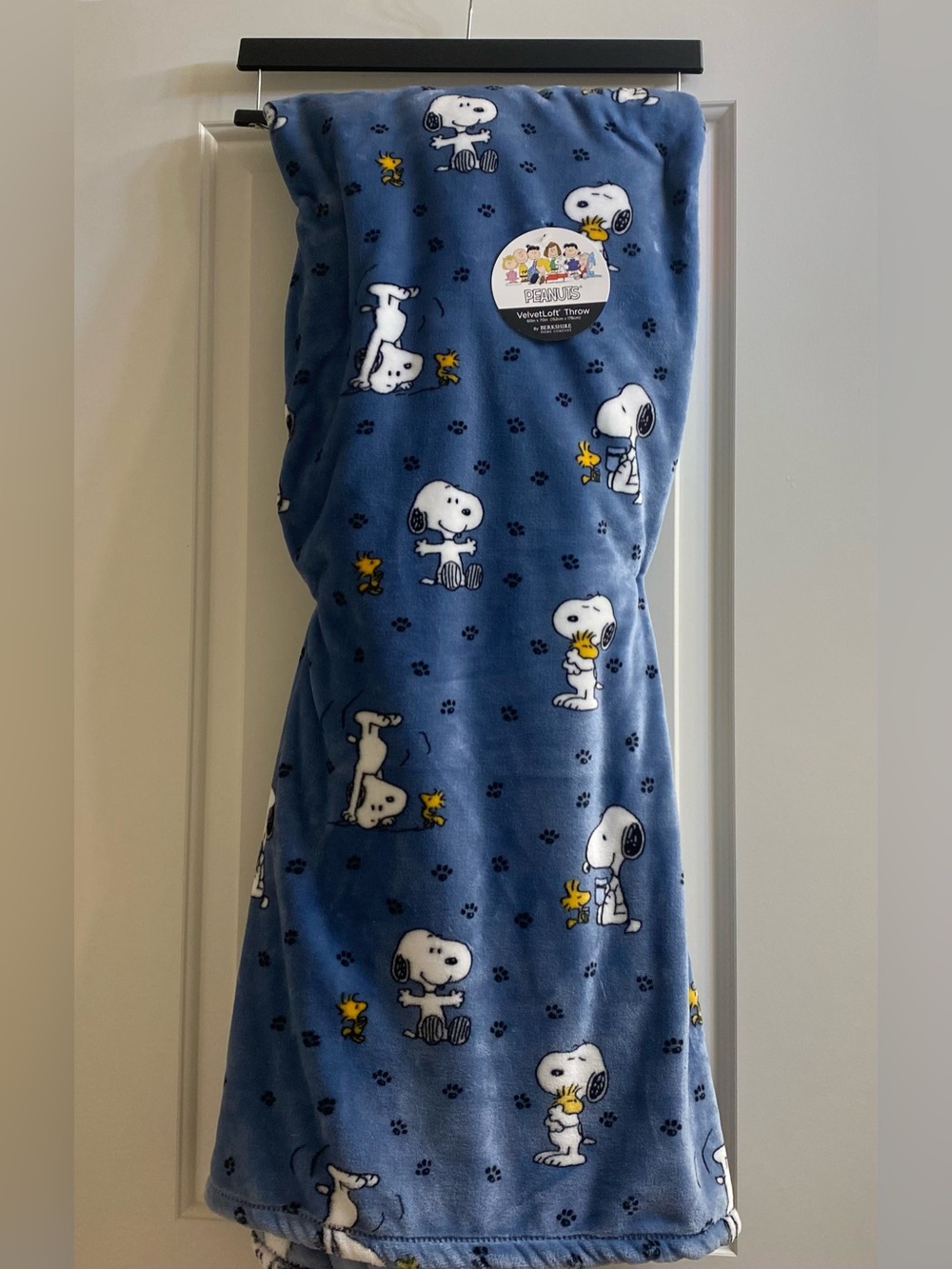 Peanuts ❤️SNOOPY & WOODSTOCK Throw Blanket Dark Blue 60”x 70" NWT